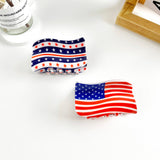 Independence Day US Flag Pattern Half Circle Hair Clip: A