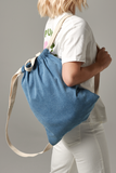 BagBase Denim Drawstring Bag | 12 Litre Capacity | 100% Cotton | Blue or Light Blue | One Size: Light Denim / One Size