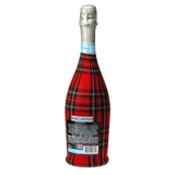 Red & Green Christmas Tartan Prosecco Bottle Wrap