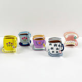 Cartoon Coffee Cup Claw Clip: Yellow