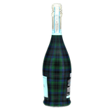 Blue & Green Christmas Tartan Prosecco Bottle Wrap