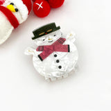 Christmas Festive Acrylic Printed Hair Claw: H