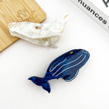 Humpback Whale Claw Clip, Marine Life Series Hair Clip: Blue