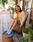 TENNIS SCORE SHEER RUFFLE SOCK