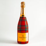 Red & Green Christmas Tartan Champagne Bottle Wrap