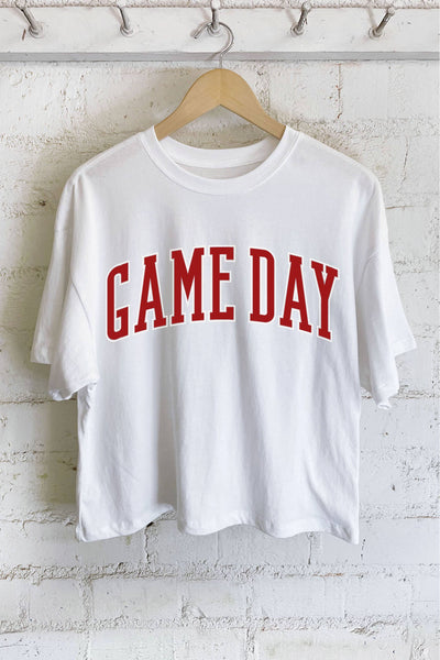 GAME DAY LONG CROP TEE