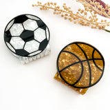 Football & Basketball Sports Hair Claw Clip: Soccer