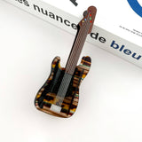Electric Guitar Claw Clip, Musical Instrument Hair Clip: Brown