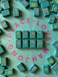 PEACE LOVE MAHJONG OG Mahj Tiles - Totally Teal: Totally Teal