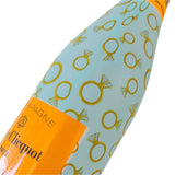 Blue Engagement Ring Champagne Bottle Wrap