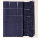 Cashmere Feel Plaid Pattern Scarf - Fringed Edges: SW-25 / ONE SIZE