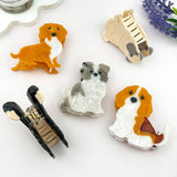 Playful Dachshund & Beagle Acetate Dog Hair Claw Clip: A