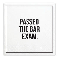 PASSED THE BAR EXAM COCKTAIL NAPKINS