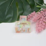 Magic color acetate large square Hair Claw Clip: Middle