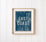 East Coast Canvas Art Print, Coastal Beach Wall Decor 8x10: 11x14