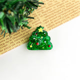 Christmas Mini Hair Claw Clips, Christmas Tree Hair Clip: Santa Hat
