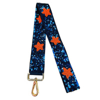 Sequin Star Straps: Blue/white