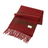 Retro Soft Wool Checkered Fringed Winter Scarf MK2BLW6W6NSW122: 4 Navy / 37*200cm