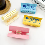 Butter Shaped Hair Claw Clip, Creative Food Hair Clip: Yellow