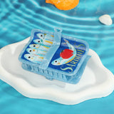 Fun Sardine Can Hair Pattern Hair Claw Clips: Blue