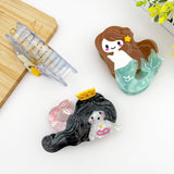 Elegant Mermaid Hair Claw Clip, Summer Beach Vacation Clip: Black