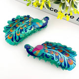 Creative Fashion Peacock Hair Claw Clip – Animal Style: Green
