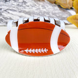 Ball Hair Clip Collection Basketball Football: WhiteBaseball
