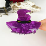 Magician witch hat hair clip: Purple