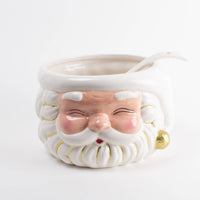 WHITE SANTA FACE PUNCH BOWL