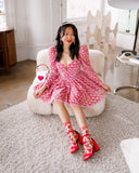 STRAWBERRY DAISIES RUFFLE SHEER SOCK