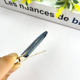Blue Denim Style Hair Clip, Acetate Square Claw Clip: Blue L