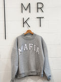 MAFIA GRAY MOCK NECK CREW