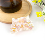 Cute Cat Hair Clip, Acetate Animal Claw Clip: Pink