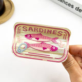 Sardine Can Hair Claw Clip, Creative Fish Tin Hair Clip: A