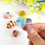 Ocean Fish Mini Claw Clip, Whale Hair Clip: Blue Whale