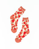 STRAWBERRY DAISIES RUFFLE SHEER SOCK