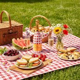 Red & White Gingham  Champagne