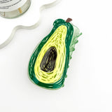 🎨 Fruit Still Life Hair Claw – Artistic PVC Clip 🍇: Avocado