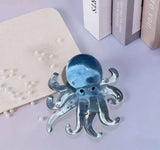Glitter Transparent Slow Rebounding Octopus Squeeze Toy: Blue-white