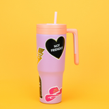 Not Friendly - Black Heart - Funny Vinyl Sticker