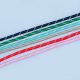 24K Gold Filled Red, Pink, Blue, Green, Beige, Teal Cord Chain Necklace | WA-3061 ~ WA-3066: Red