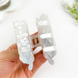 Cute Soft Lamb Animal Print Hair Claw Clip: White