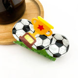 Soccer Ball Claw Clip, Football Match Spectator Hair Clip: B