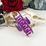 Magician witch hat hair clip: Purple