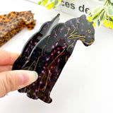 Jaguar Hair Clip,Animal Acetate Claw Clip: B1