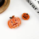Orange Pumpkin Hair Clip,Halloween Claw Clip: Small