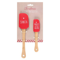 Santa's Helper Silicone Christmas Baking Spatula Set