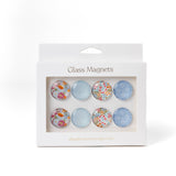 Glass Magnets, Box Set of 8 Floral Magnets: Primavera