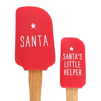 Santa's Helper Silicone Christmas Baking Spatula Set