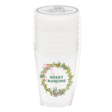 Gold Foil Frost Cups - Merry Mahjong: 5.75" SQ x 1.25" D, Napkin: 5" SQ